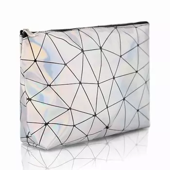 KOSMOSHTUCHKI Неоновая косметичка трапеция средняя Стекло битое