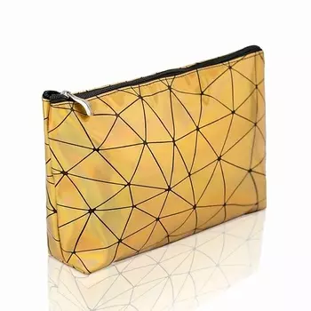 KOSMOSHTUCHKI Неоновая косметичка трапеция средняя Стекло битое