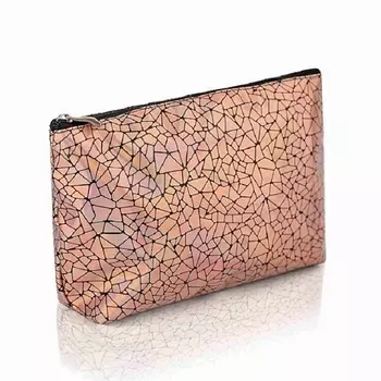 KOSMOSHTUCHKI Неоновая косметичка трапеция средняя Стекло битое малое