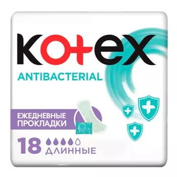 KOTEX Прокладки Ежедневные Антибак Длинные