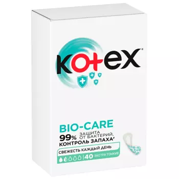 KOTEX Прокладки Ежедневные БИО-КЭА Экстра тонкие 40.0