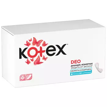 KOTEX Прокладки Ежедневные Ультратонкие Део 56.0