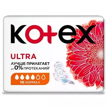 KOTEX Прокладки гигиенические Ультра Сетч Нормал Fast Absorb 10.0