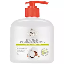 КРАСНАЯ ЛИНИЯ Мыло-крем для интимной гигиены "ХЛОПОК"