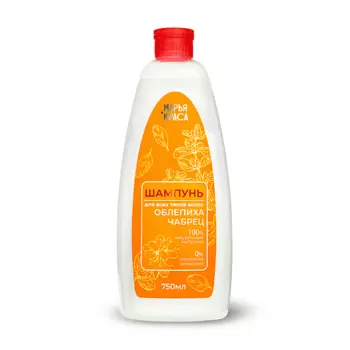 KRASSA Марья-Краса Шампунь для всех типов волос. "Облепиха+Чабрец" 750.0