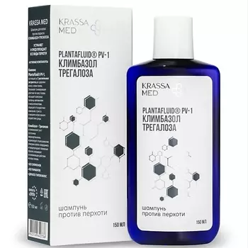 KRASSA MED Шампунь для волос против перхоти "КЛИМБАЗОЛ+ТРЕГАЛОЗА" 150.0