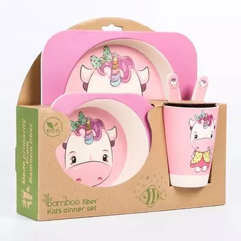 КРОШКА Я Набор бамбуковой посуды «Единорог»