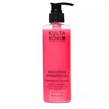 KULTA KORI Смузи - гель для душа с клубникой и сливками