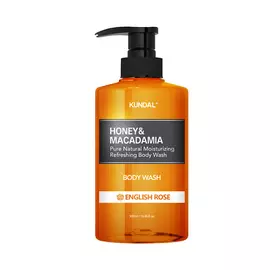KUNDAL Гель для душа Английская роза Honey & Macadamia Body Wash