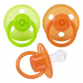 КУРНОСИКИ Набор сосок-пустышек силиконовых, классических, 6+