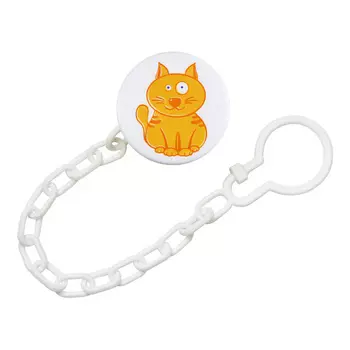 КУРНОСИКИ Прищепка для соски-пустышки с цепочкой "Дружок"