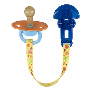 КУРНОСИКИ Соска – пустышка классическая латексная с прищепкой, 6+