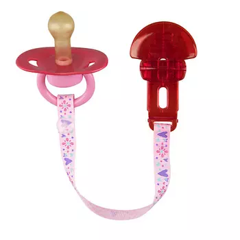 КУРНОСИКИ Соска – пустышка классическая латексная с прищепкой, 6+