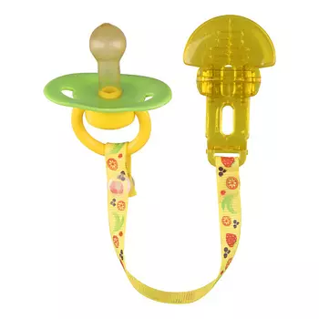 КУРНОСИКИ Соска – пустышка классическая латексная с прищепкой, 6+