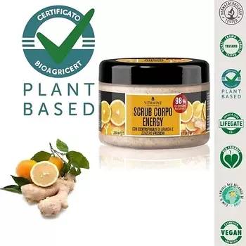 L`ERBORISTICA Натуральный Скраб на фруктовых соках для тела, энергетический "Апельсин и Имбирь" 200.0