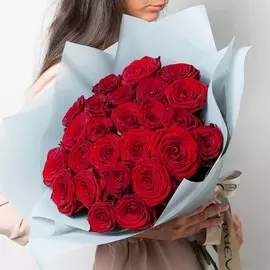 Л'Этуаль Flowers Букет из бордовых роз 21 шт.(40 см)