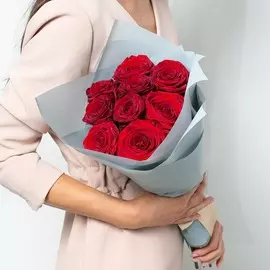 Л'Этуаль Flowers Букет из бордовых роз 9 шт.