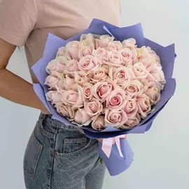 Л'Этуаль Flowers Букет из нежных роз 51 шт.( 40 см)