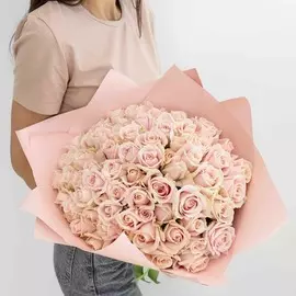 Л'Этуаль Flowers Букет из нежных роз 71 шт.( 40 см)