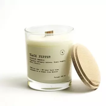 ЛЬНЯНКА HOME Ароматическая свеча Блек Пеппер 150.0