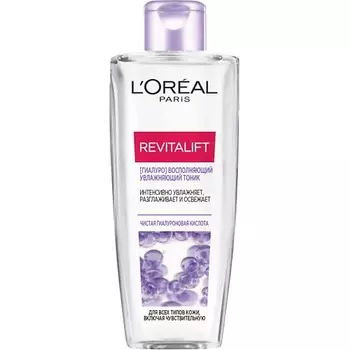 L'ORAL PARIS Тоник для лица восполняющий увлажняющий для всех типов кожи Revitalift