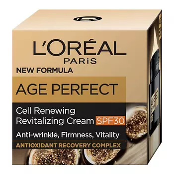L'ORAL PARIS Восстанавливающий дневной крем SPF30 для лица Age Perfect