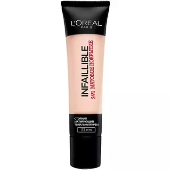 L'ORAL PARIS L'OREAL Cтойкий тональный крем 24ч Матовое покрытие Infaillible