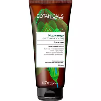 L'ORÉAL PARIS Бальзам для волос "Botanicals Кориандр", для ломких волос, укрепляющий, без парабенов, силиконов и красителей