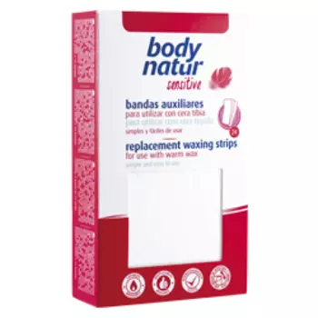 BODY NATUR Полоски для депиляции теплым воском Replacement Waxing Strips