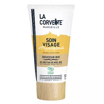 LA CORVETTE Крем для лица органический с маслом арганы и экстрактом меда Marseille Douceur Bio Facial Cream