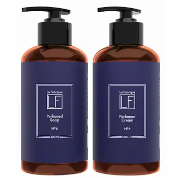 LA FABRIQUE Подарочный набор жидкое мыло и крем для рук №6 "Черная амбра и слива"