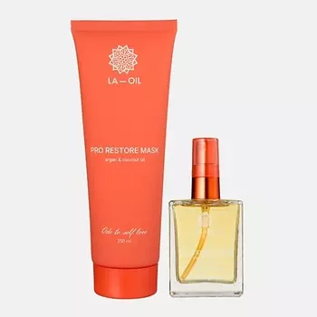 LA-OIL Комплекс для восстановления волос: Маска и масло