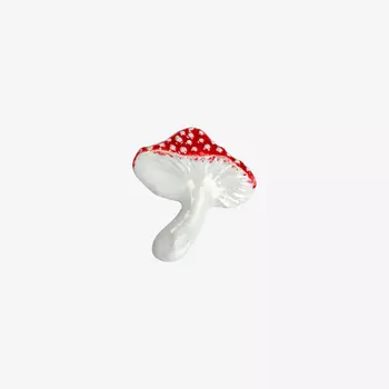 LA PALME ARTISAN CERAMICA Брошь-значок из керамики Гриб Мухомор Л