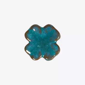 LA PALME ARTISAN CERAMICA Брошь-значок из керамики Клевер