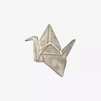 LA PALME ARTISAN CERAMICA Брошь-значок из керамики Оригами Журавлик