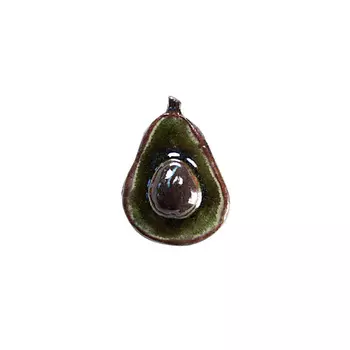 LA PALME ARTISAN CERAMICA Брошь-значок из керамики Авокадо