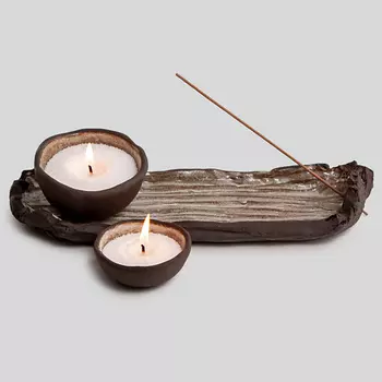 LA PALME ARTISAN CERAMICA Подарочный набор для медитации Сандал 1.0