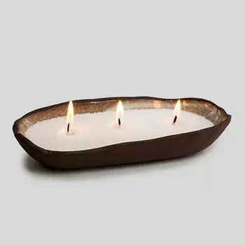 LA PALME ARTISAN CERAMICA Свеча насыпная овальная Сандал 1.0