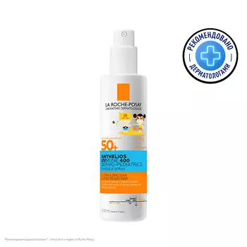 LA ROCHE-POSAY Anthelios Uvmune 400 Dermo-pediatrics Солнцезащитный детский спрей для лица и тела SPF 50+ PPD 27