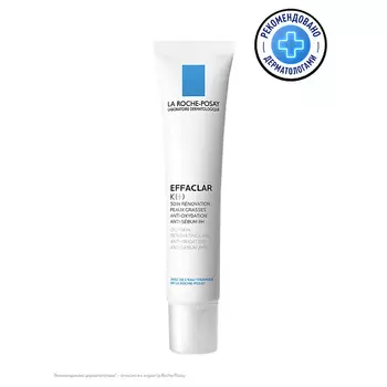 LA ROCHE-POSAY Effaclar K(+) Корректирующая эмульсия для лица с салициловой кислотой, карнозином и LHA