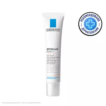 LA ROCHE-POSAY Effaclar DUO(+) Unifant Корректирующий крем-гель для лица, для проблемной кожи, с тонирующим эффектом (тон светлый) с ниацинамидом, салициловой кислотой и цинком