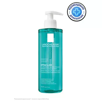 LA ROCHE-POSAY Effaclar Микроотшелушивающий очищающий гель для лица и тела от прыщей, черных точек и постакне с салициловой кислотой, для умывания жирной, проблемной кожи