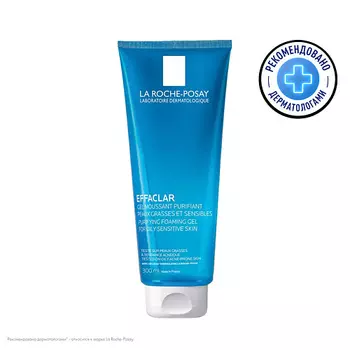 LA ROCHE-POSAY Effaclar Очищающийпенящийсягельдляумываниядляжирной, проблемнойкожилица, склонной к прыщам, акне, черным точками других несовершенствам