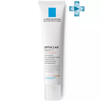 LA ROCHE-POSAY Effaclar DUO(+) Unifant Корректирующий крем-гель для лица, для проблемной кожи, с тонирующим эффектом (тон светлый) с ниацинамидом, салициловой кислотой и цинком