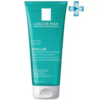 LA ROCHE-POSAY Effaclar Микроотшелушивающий очищающий гель для лица и тела от прыщей, черных точек и постакне с салициловой кислотой, для умывания жирной, проблемной кожи