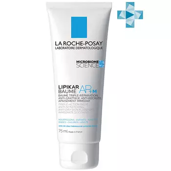 LA ROCHE-POSAY Lipikar AP+M Липидовосполняющий увлажняющий бальзам для лица и тела тройного действия для детей и взрослых, с ниацинамидом, маслом карите (ши)