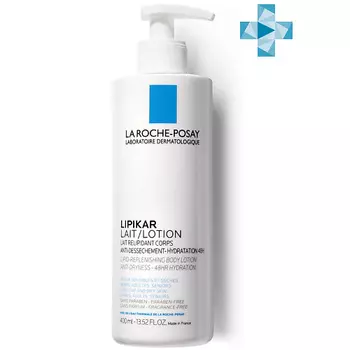 LA ROCHE-POSAY Lipikar Lait Молочко для тела, рук и лица для сухой, очень сухой кожи новорожденных младенцев, детей и взрослых с ниацинамидом и маслом ши для увлажнения
