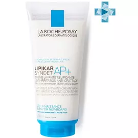 LA ROCHE-POSAY Lipikar Syndet AP+ Липидовосстанавливающий очищающий крем-гель для лица и тела взрослых, детей и младенцев 0+, с маслом ши, ниацинамидом и глицерином