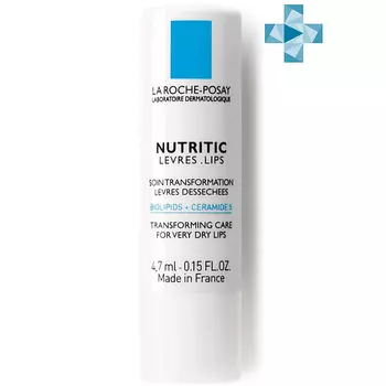 LA ROCHE-POSAY Nutritic Levres Питательный и увлажняющий бальзам для губ, для глубокого восстановления кожи с маслом карите (ши) и комплексом липидов