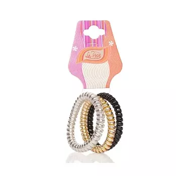 LA ROSA Набор резинок спиралек для волос Люрекс